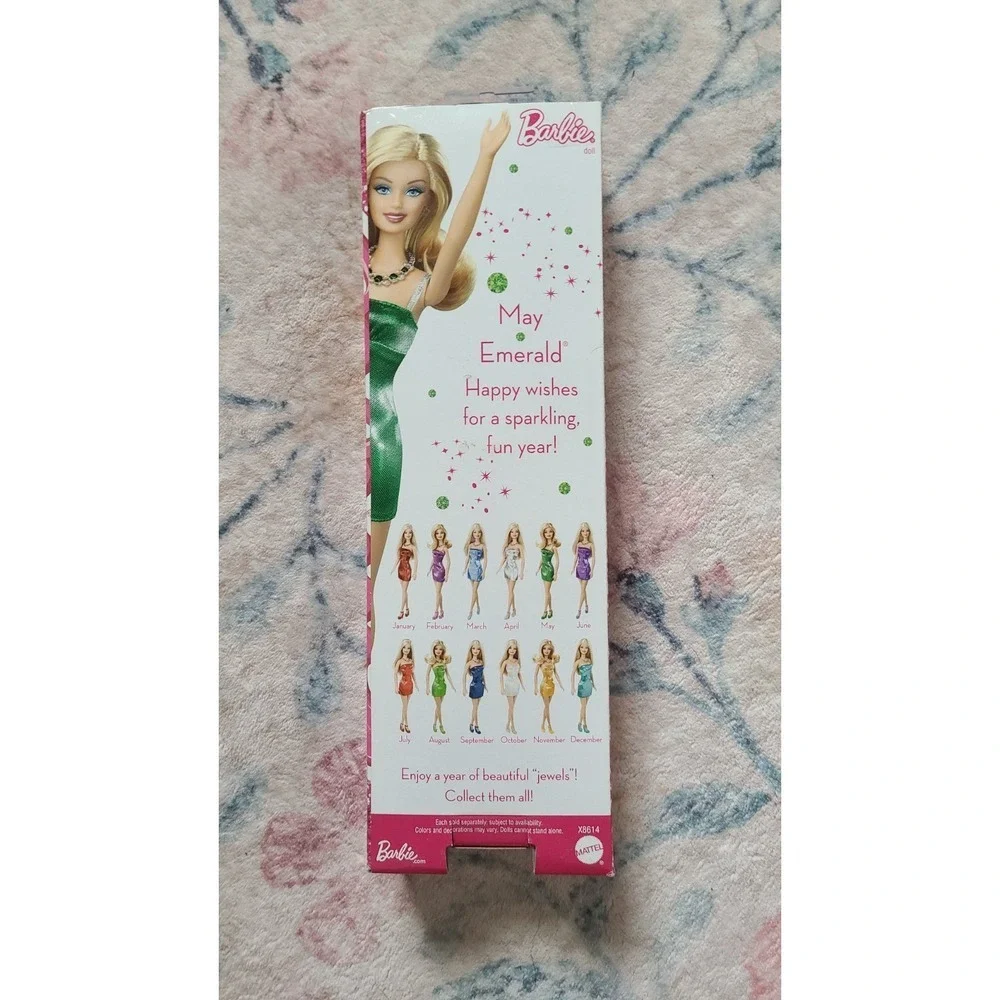 Mattel Barbie May Emerald Birthstone Doll Green Dress X8614 New NIB